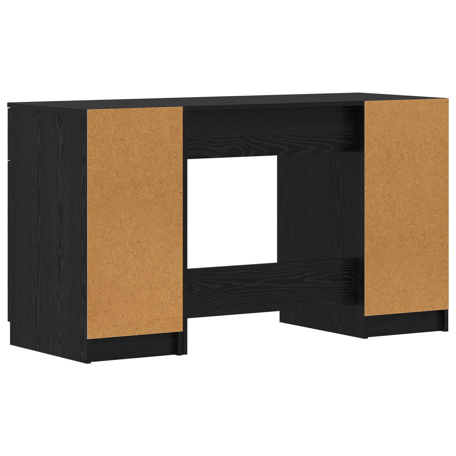 Γραφείο με πόρτα Μαύρη Οξυά 133 x 50 x 75 εκ Επεξεργασμένο ξύλο