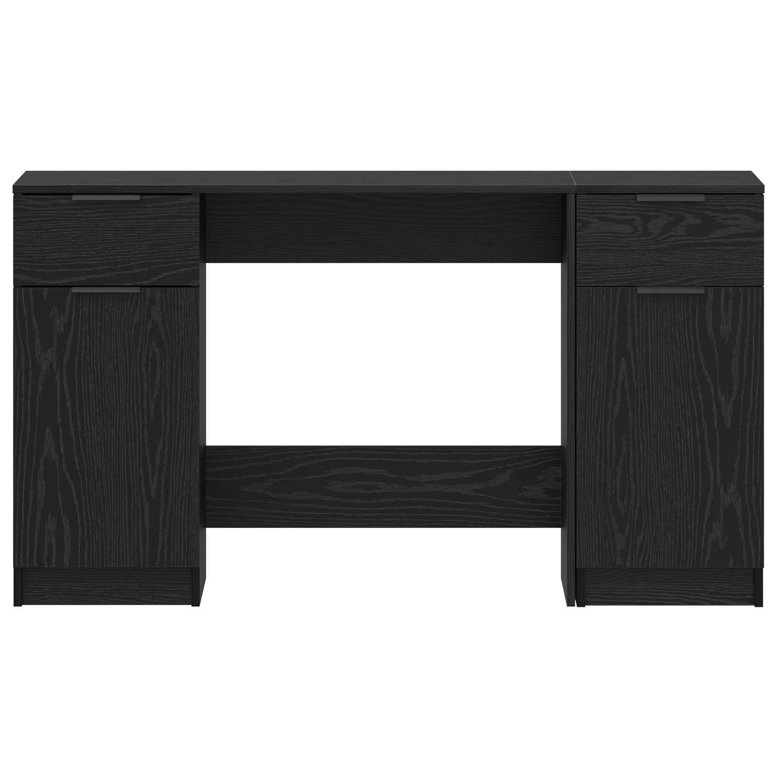 Γραφείο με πόρτα Μαύρη Οξυά 133 x 50 x 75 εκ Επεξεργασμένο ξύλο