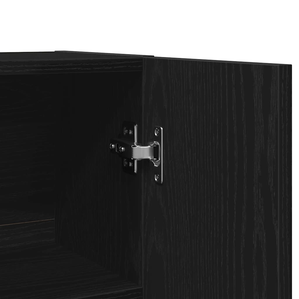 Ντουλάπα Πλυντηρίου 2 pcs Μαύρη Οξυά 70,5 x 71,5 x 181,5 εκ