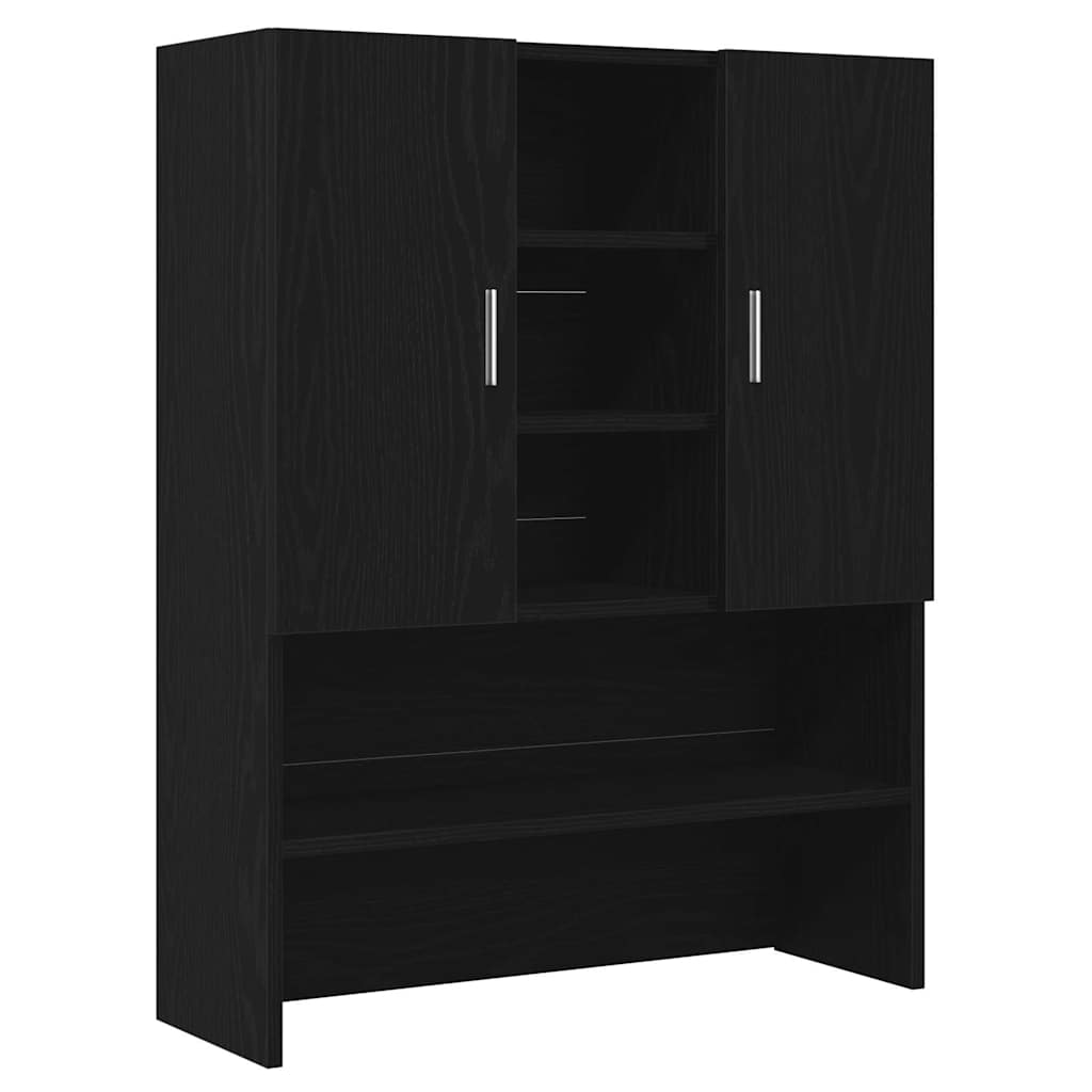 Ντουλάπα Πλυντηρίου 2 pcs Μαύρη Οξυά 70,5 x 71,5 x 181,5 εκ