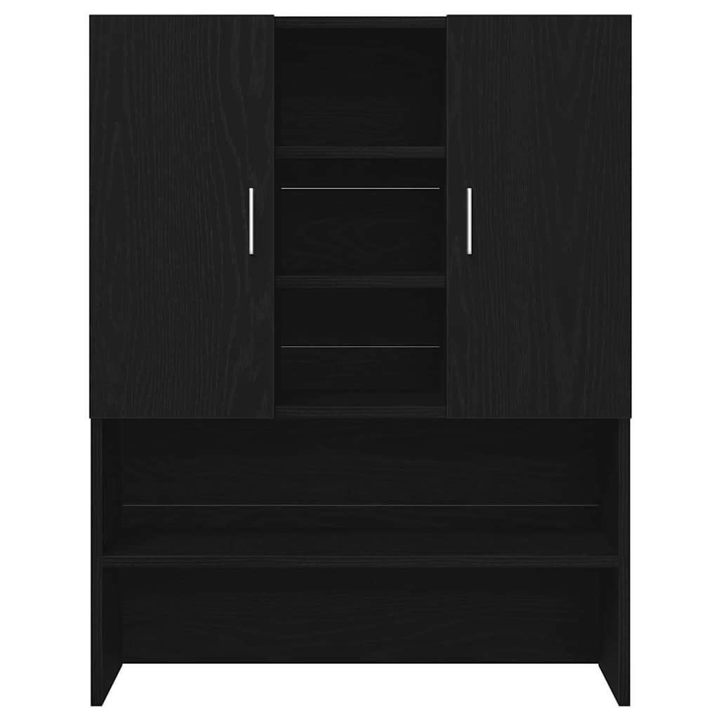 Ντουλάπα Πλυντηρίου 2 pcs Μαύρη Οξυά 70,5 x 71,5 x 181,5 εκ