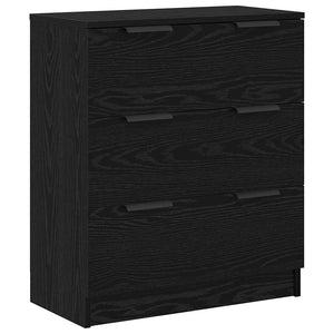 Πλαϊνό γραφείο με συρτάρι 3 pcs Μαύρη Οξυά 181 x 30 x 70 εκ. - Pakobazaar