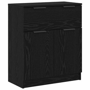 Πλαϊνό γραφείο με συρτάρι 3 pcs Μαύρη Οξυά 181 x 30 x 70 εκ. - Pakobazaar