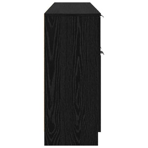 Πλαϊνό γραφείο με συρτάρι 3 pcs Μαύρη Οξυά 181 x 30 x 70 εκ. - Pakobazaar