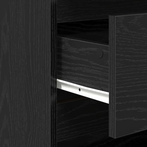 Πλαϊνό γραφείο 2 τμχ. Μαύρο 70 x 41 x 75 εκ. Επεξεργασμένο Ξύλο