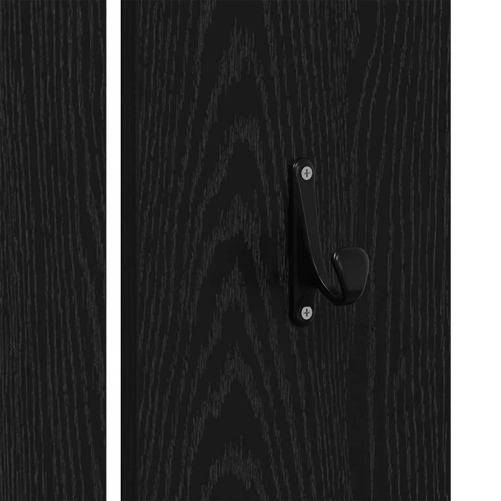Σετ επίπλων χωλ με συρτάρι 3 pcs Μαύρη δρυς 80 x 31 x 40 εκ