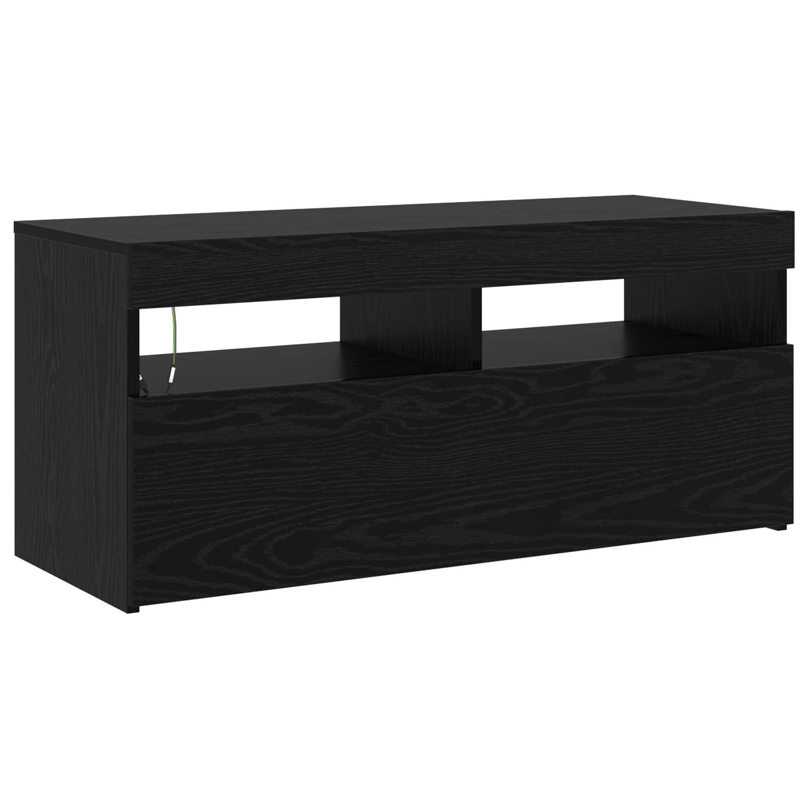 Ντουλάπι TV με led 2 pcs Μαύρη Οξυά 230 x 36,5 x 40 εκ - Pakobazaar