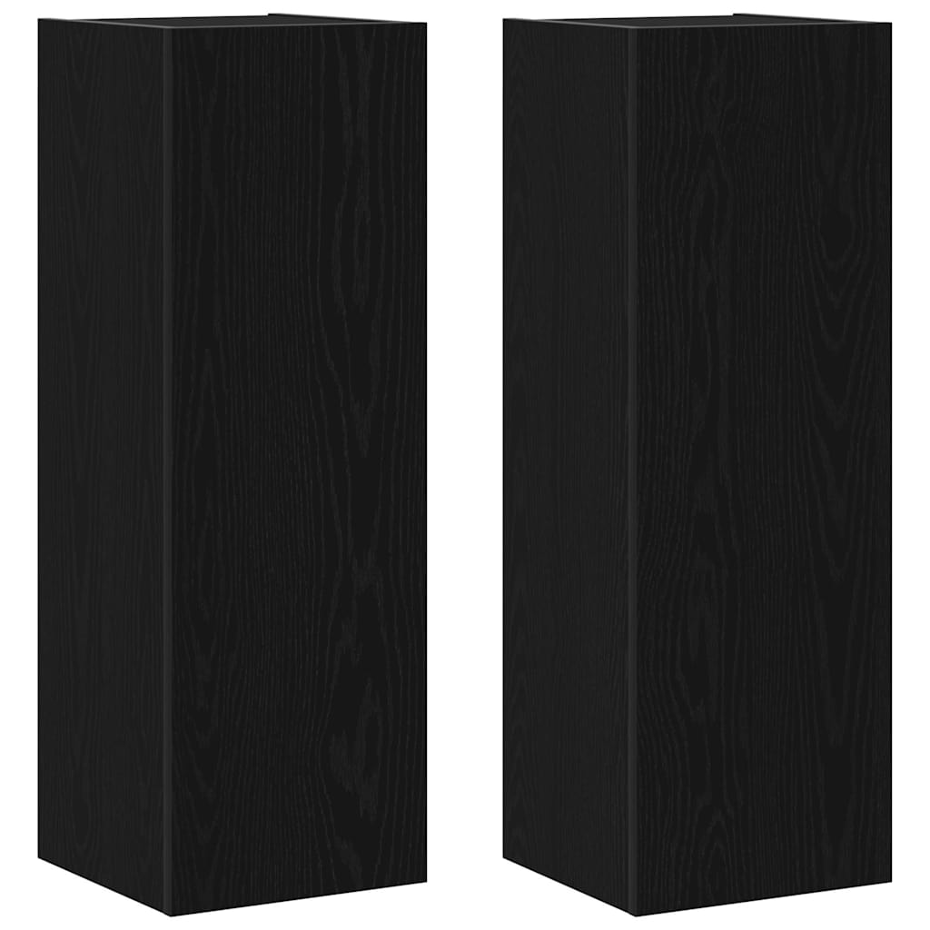 Σετ επίπλου τηλεόρασης 8 pcs Μαύρη Οξυά 100 x 30 x 30 cm