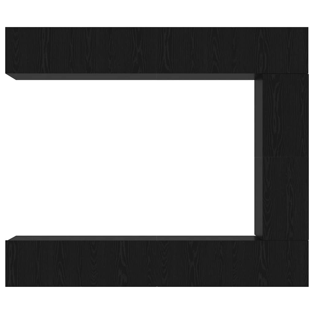 Σετ επίπλου τηλεόρασης 5 pcs Μαύρη Οξυά Επεξεργασμένο ξύλο