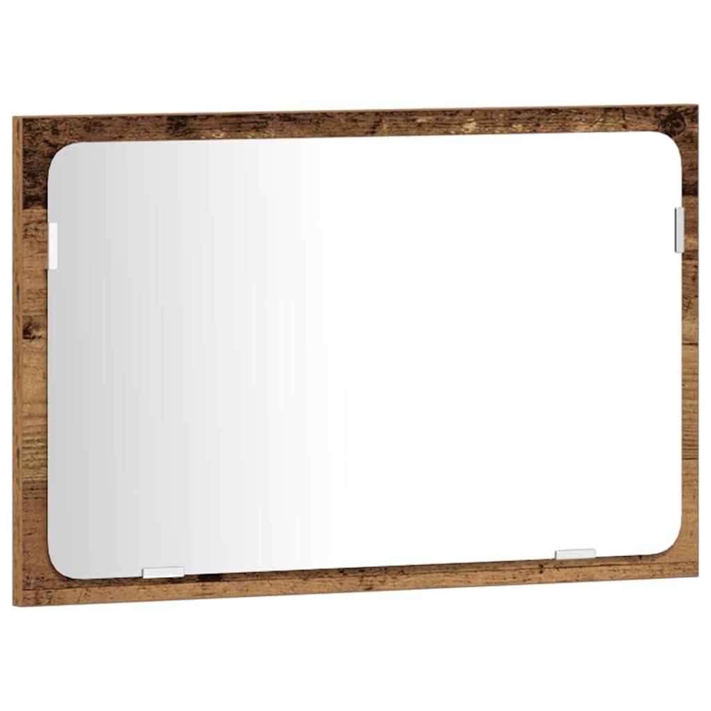 Σετ Επίπλων Μπάνιου Επιτοίχιο με αποθήκευση Επεξεργασμένο ξύλο