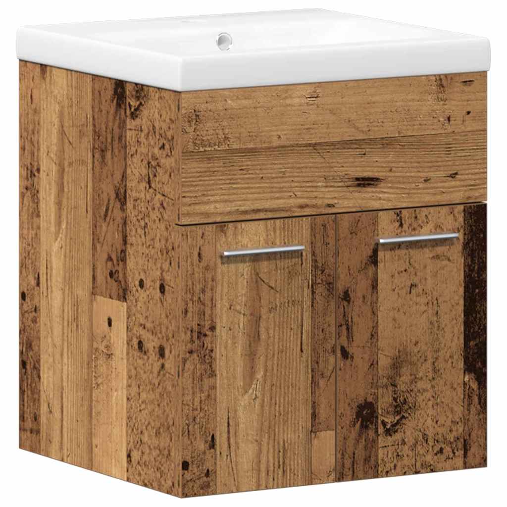 Σετ Επίπλων Μπάνιου 3 pcs Παλιό Ξύλο Επεξεργασμένο ξύλο
