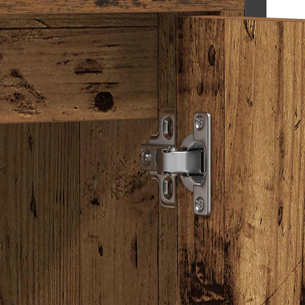 Μονάδες Νιπτήρα Μπάνιου με ράφι 3 pcs Καφέ Επεξεργασμένο ξύλο