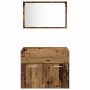 Σετ Επίπλων Μπάνιου 4 τμχ. Παλιό Ξύλο 41 x 38,5 x 46 cm - Pakobazaar