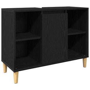 Σετ Επίπλων Μπάνιου 3 τμχ. Μαύρο 80 x 33 x 60 εκ