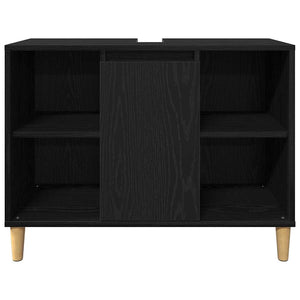 Σετ Επίπλων Μπάνιου 3 τμχ. Μαύρο 80 x 33 x 60 εκ