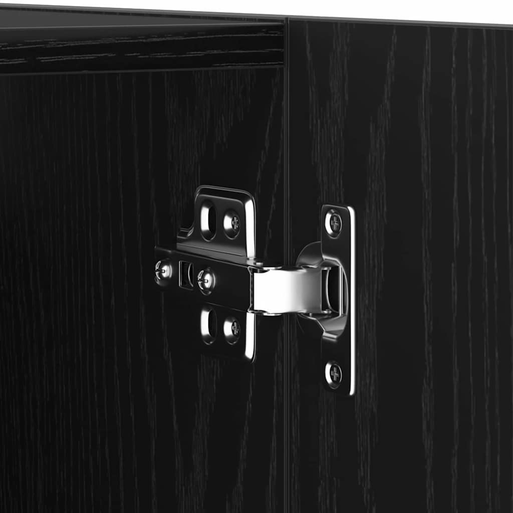 Σετ επίπλου τηλεόρασης 4 pcs Μαύρη Οξυά Επεξεργασμένο ξύλο - Pakobazaar