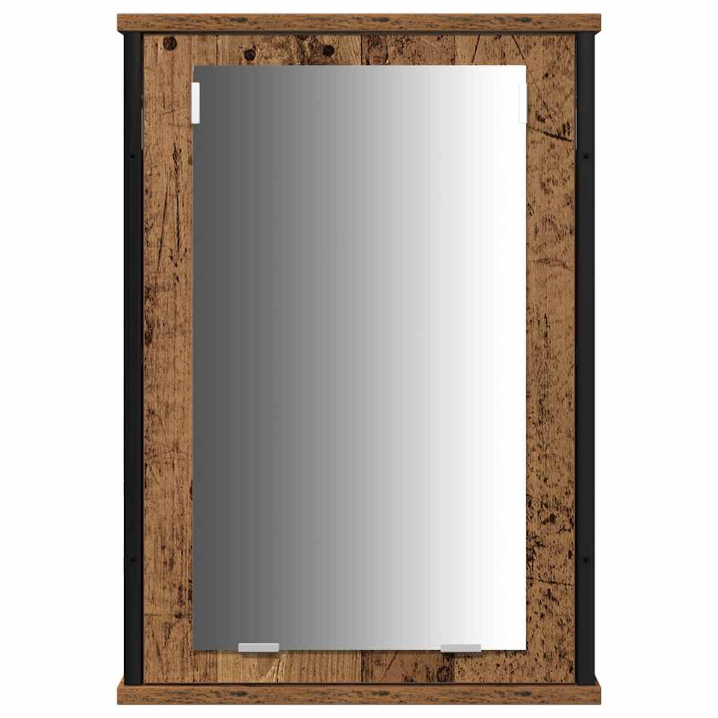 Σετ Επίπλων Μπάνιου με ράφι 4 pcs Παλιό Ξύλο Επεξεργασμένο ξύλο