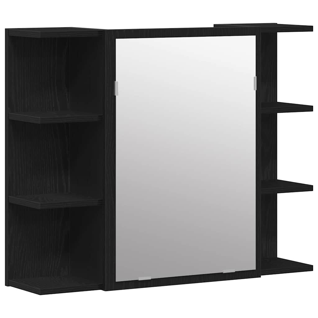Σετ Επίπλων Μπάνιου με ράφι 3 pcs Μαύρο 30 x 30 x 179,5 εκ - Pakobazaar