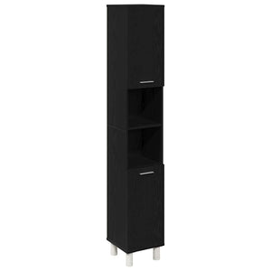 Σετ Επίπλων Μπάνιου με ράφι 3 pcs Μαύρο 30 x 30 x 179,5 εκ - Pakobazaar