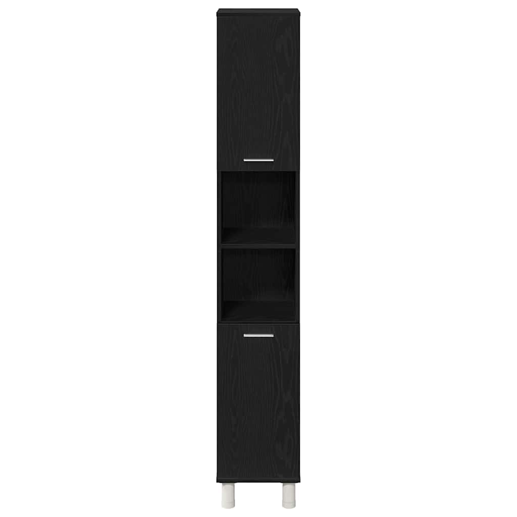 Σετ Επίπλων Μπάνιου με ράφι 3 pcs Μαύρο 30 x 30 x 179,5 εκ - Pakobazaar