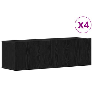 Σετ επίπλου τηλεόρασης 4 pcs Μαύρη Οξυά 100 x 30 x 30 cm - Pakobazaar