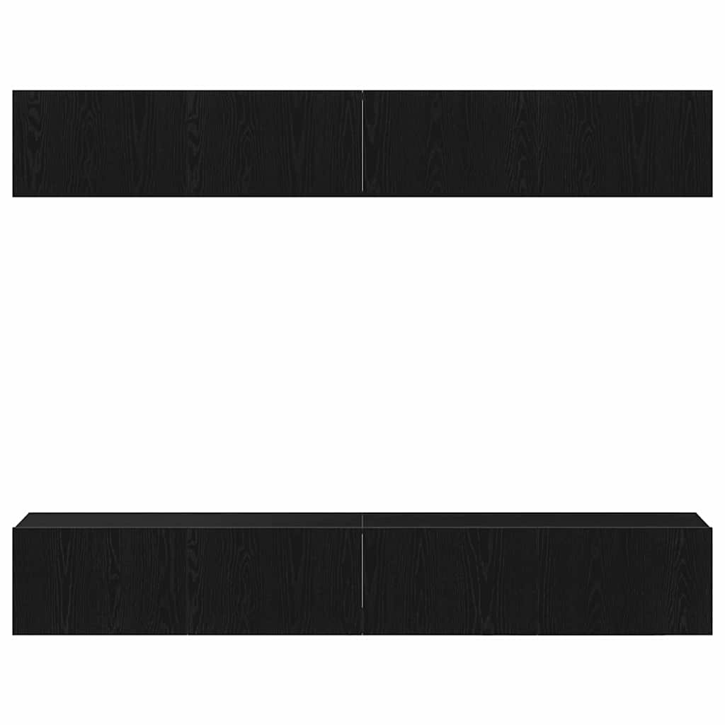 Σετ επίπλου τηλεόρασης 4 pcs Μαύρη Οξυά 100 x 30 x 30 cm - Pakobazaar