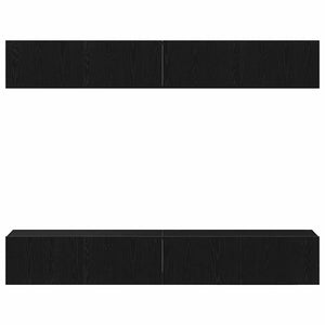 Σετ επίπλου τηλεόρασης 4 pcs Μαύρη Οξυά 100 x 30 x 30 cm - Pakobazaar