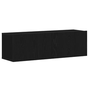 Σετ επίπλου τηλεόρασης 4 pcs Μαύρη Οξυά 130,5 x 30 x 140 εκ - Pakobazaar