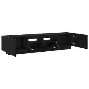 Σετ επίπλου τηλεόρασης Επιτοίχιο 2 pcs Μαύρο 180 x 35 x 40 εκ - Pakobazaar