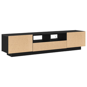 Σετ επίπλου τηλεόρασης Επιτοίχιο 2 pcs Μαύρο 180 x 35 x 40 εκ - Pakobazaar