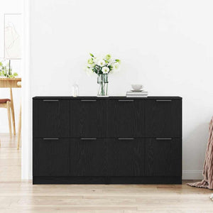 Πλαϊνό γραφείο 2 pcs Μαύρη Οξυά 60 x 30 x 70 εκ. - Pakobazaar
