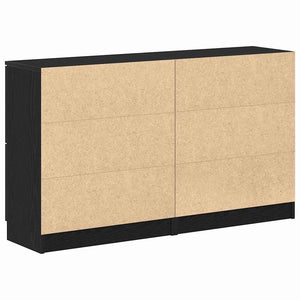 Πλαϊνό γραφείο 2 pcs Μαύρη Οξυά 60 x 30 x 70 εκ. - Pakobazaar