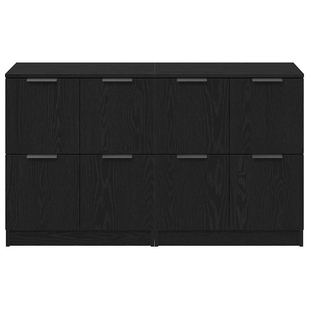 Πλαϊνό γραφείο 2 pcs Μαύρη Οξυά 60 x 30 x 70 εκ. - Pakobazaar