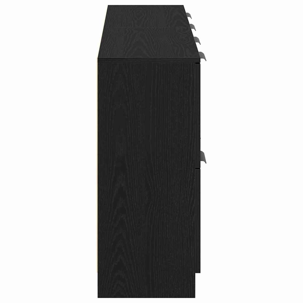 Πλαϊνό γραφείο 2 pcs Μαύρη Οξυά 60 x 30 x 70 εκ. - Pakobazaar