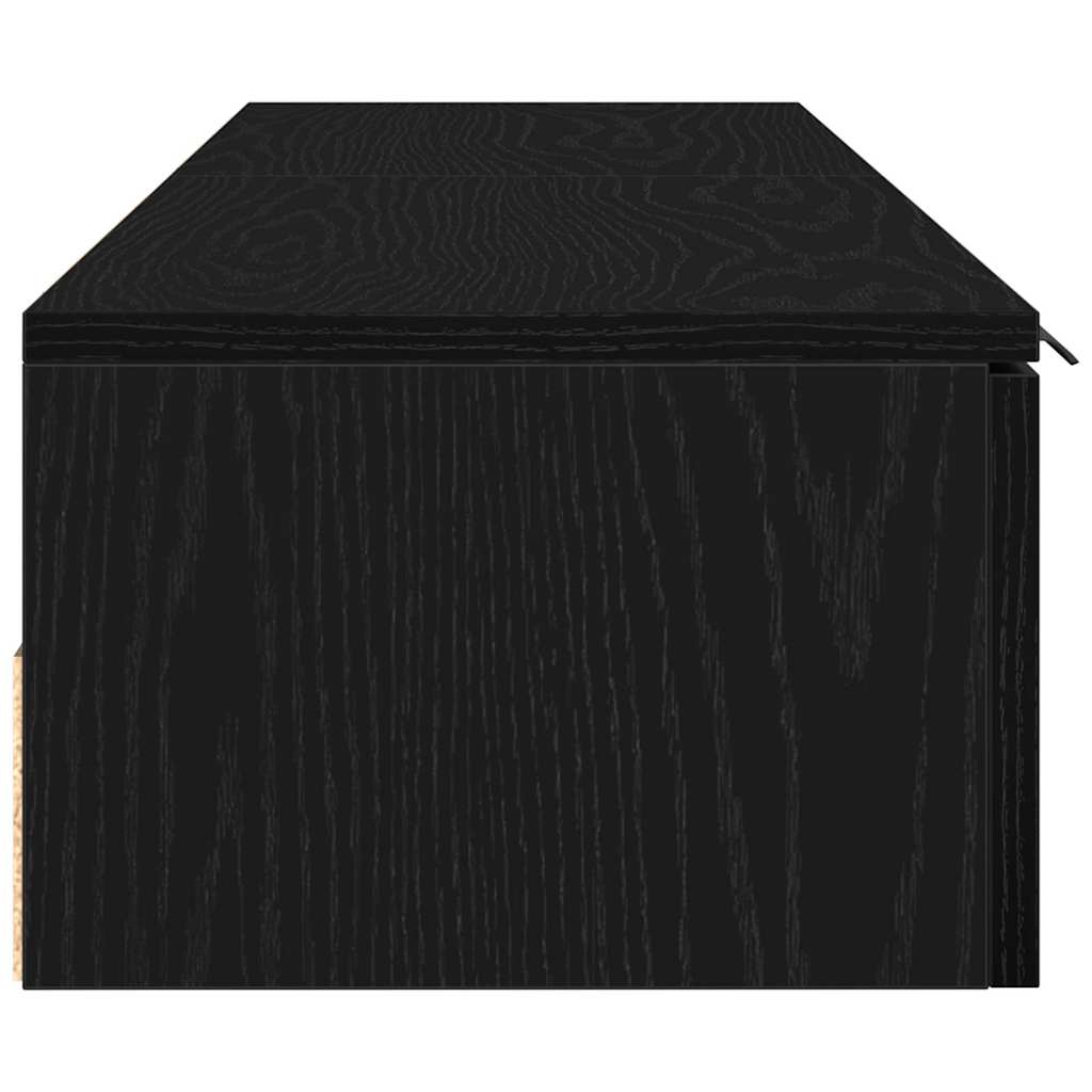 Ντουλάπα τοίχου με συρτάρι 2 pcs Μαύρη Οξυά 68 x 30 x 20 εκ.