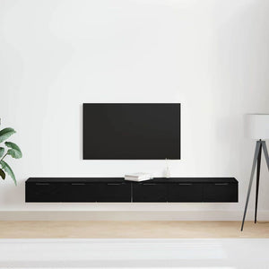 Ντουλάπα τοίχου με συρτάρι 2 pcs Μαύρη Οξυά 102 x 30 x 20 εκ. - Pakobazaar