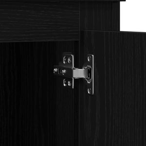 Highboard Μαύρη Οξυά 132 x 35,5 x 103,5 εκ. Επεξεργασμένο ξύλο - Pakobazaar