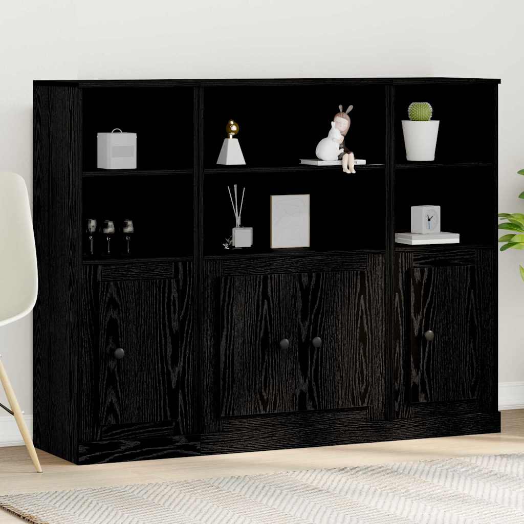 Highboard Μαύρη Οξυά 132 x 35,5 x 103,5 εκ. Επεξεργασμένο ξύλο - Pakobazaar