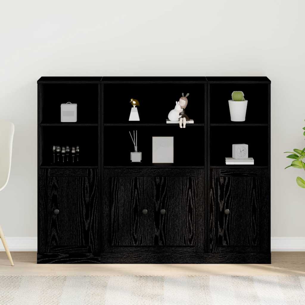 Highboard Μαύρη Οξυά 132 x 35,5 x 103,5 εκ. Επεξεργασμένο ξύλο - Pakobazaar