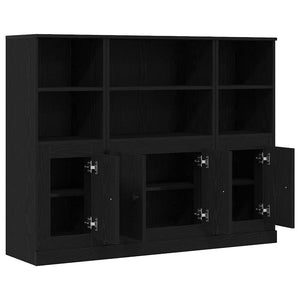 Highboard Μαύρη Οξυά 132 x 35,5 x 103,5 εκ. Επεξεργασμένο ξύλο - Pakobazaar