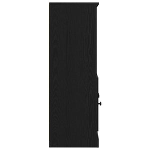 Highboard Μαύρη Οξυά 132 x 35,5 x 103,5 εκ. Επεξεργασμένο ξύλο - Pakobazaar