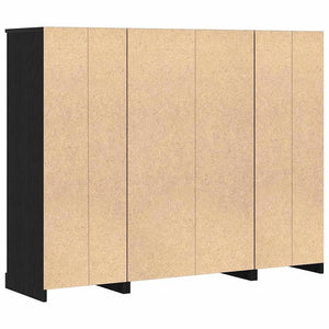 Βιβλιοθήκη Μαύρη Οξυά 132 x 35.5 x 103.5 εκ Επεξεργασμένο Ξύλο