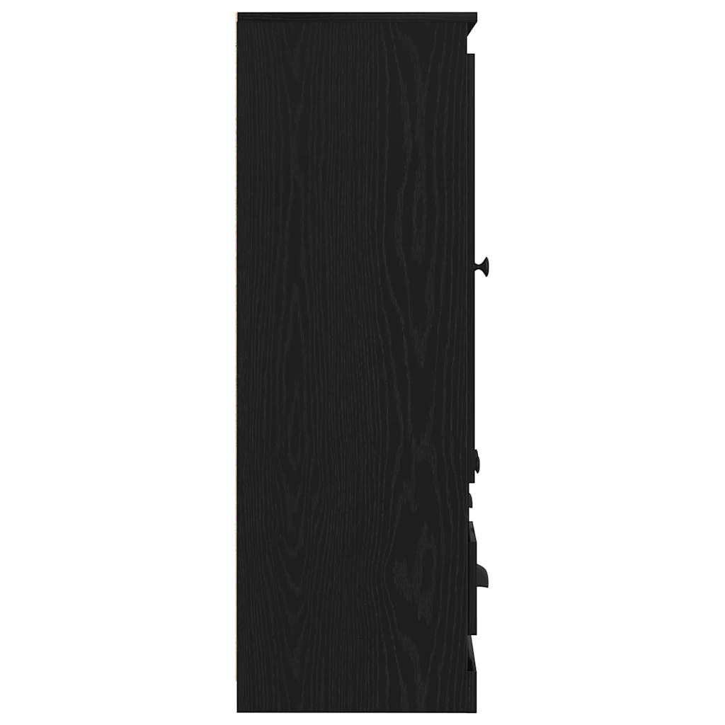 Βιβλιοθήκη Μαύρη Οξυά 132 x 35.5 x 103.5 εκ Επεξεργασμένο ξύλο