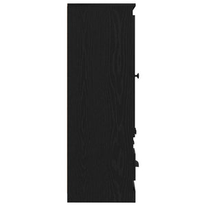 Βιβλιοθήκη Μαύρη Οξυά 132 x 35.5 x 103.5 εκ Επεξεργασμένο Ξύλο
