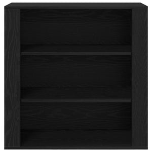 Highboard Μαύρη Οξυά 80 x 33 x 150 εκ Επεξεργασμένο ξύλο - Pakobazaar