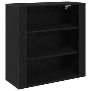 Highboard Μαύρη Οξυά 80 x 33 x 150 εκ Επεξεργασμένο ξύλο - Pakobazaar