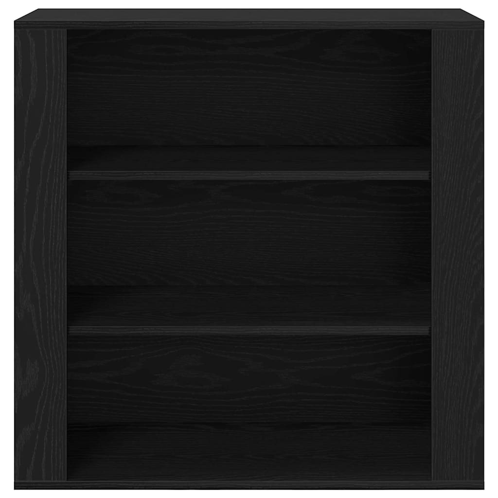 Highboard Μαύρη Οξυά 80 x 33 x 150 εκ Επεξεργασμένο ξύλο - Pakobazaar