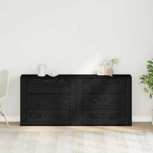 Πλαϊνό γραφείο Μαύρη Οξυά 160 x 33 x 70 εκ. Επεξεργασμένο ξύλο - Pakobazaar