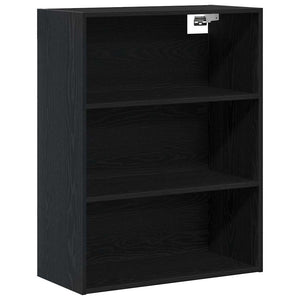 Highboard 2 pcs Μαύρη Οξυά Επεξεργασμένο ξύλο - Pakobazaar