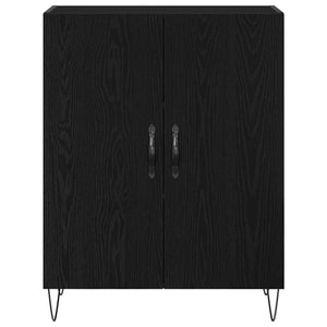 Highboard 2 pcs Μαύρη Οξυά Επεξεργασμένο ξύλο - Pakobazaar